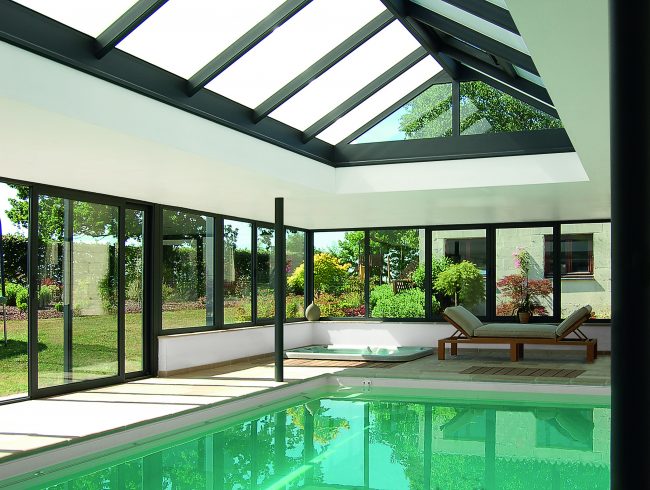 extension maison veranda piscine