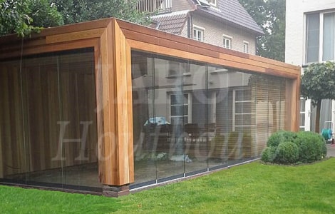 moderne veranda in de tuin