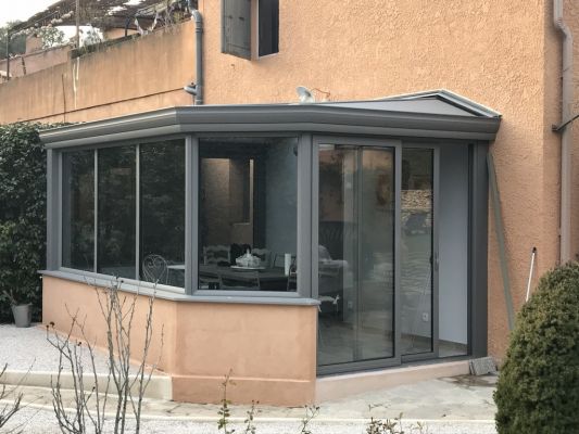veranda alu sur muret