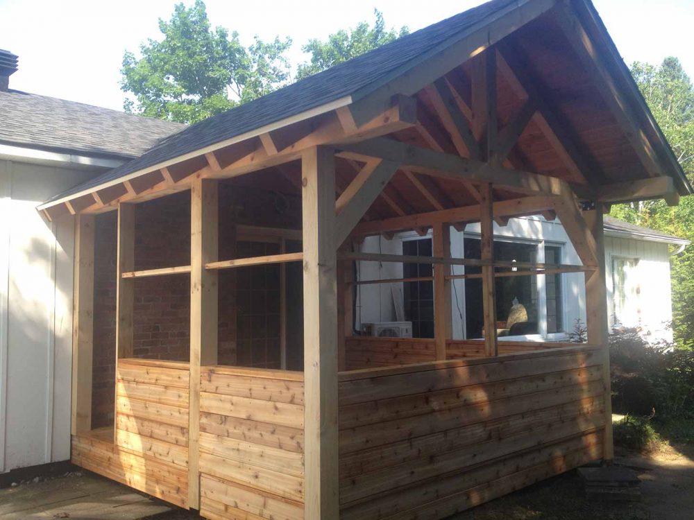 veranda bois massif