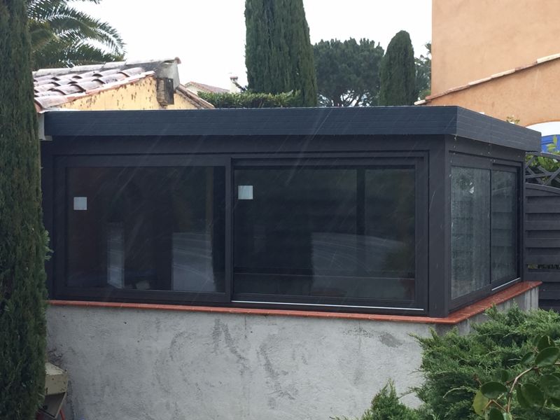 veranda alu sur muret