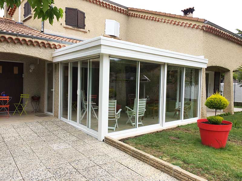 fabriquer veranda toit plat