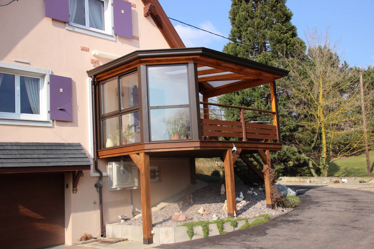 veranda bois alsace