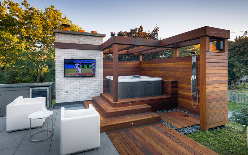jacuzzi onder veranda