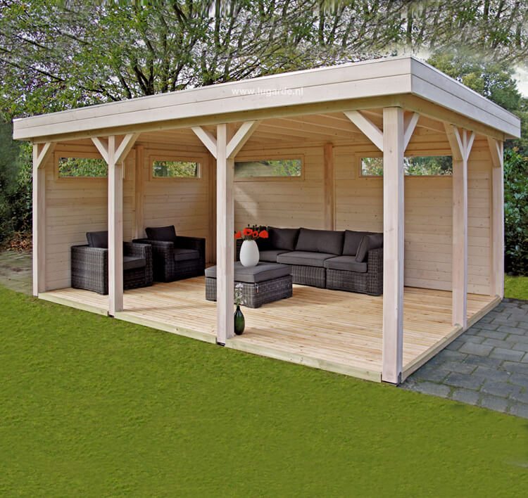 veranda achter garage