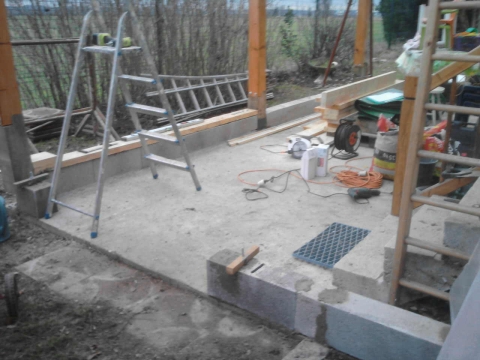 construction veranda ossature bois
