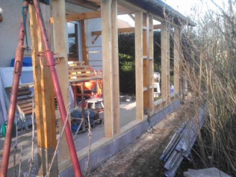 construction veranda en bois autoconstruction
