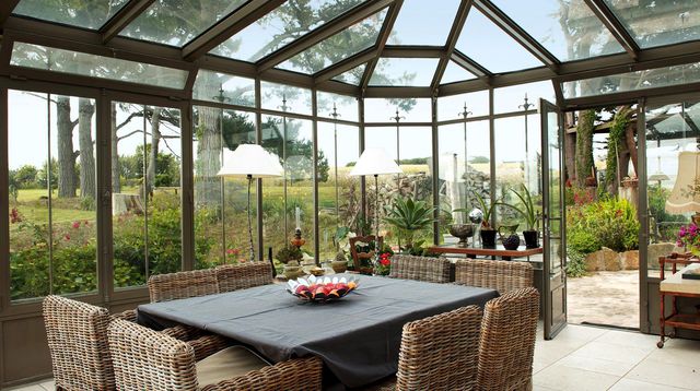 veranda verre maison