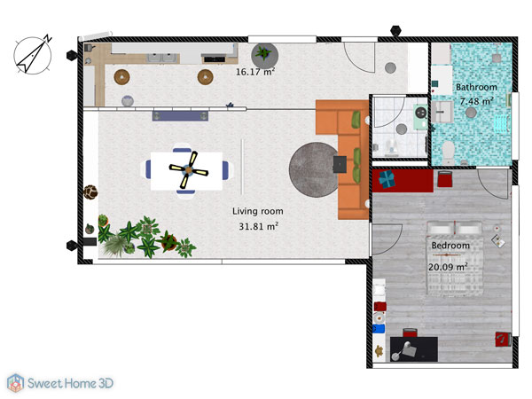 veranda sweet home 3d