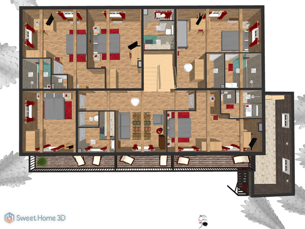 veranda sweet home 3d