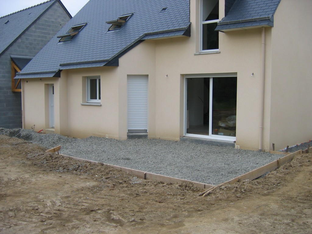 veranda sur terrasse beton