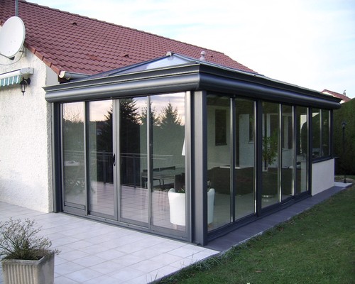 veranda grau alu