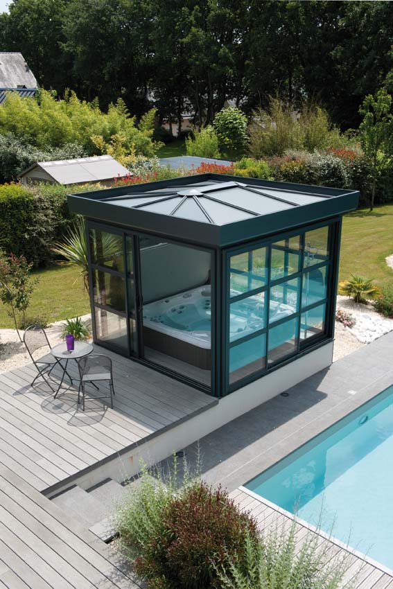 veranda rideau pour piscine