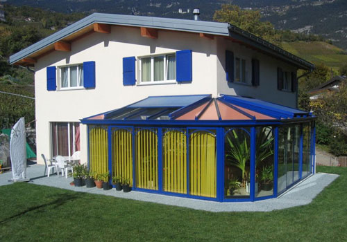 veranda en angle de maison