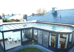 veranda en angle de maison