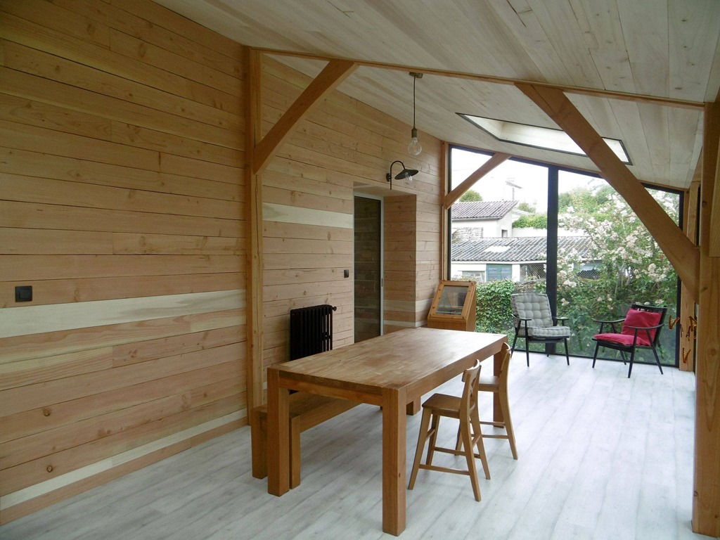 veranda bois massif