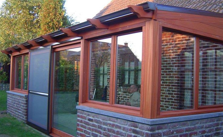 veranda en bois exotique