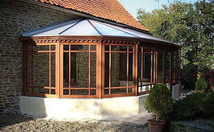 veranda en bois exotique