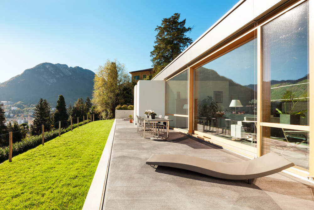 betonnen veranda