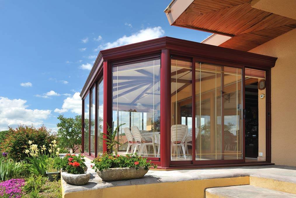 veranda alu bordeaux
