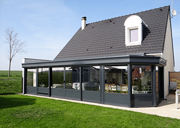 veranda bois gris