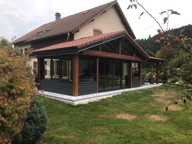 veranda bois vosges