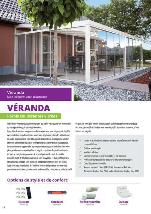hauteur standard veranda