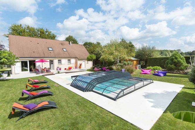 prix abri piscine veranda rideau