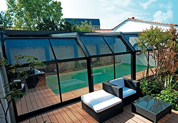 veranda rideau abri de piscine