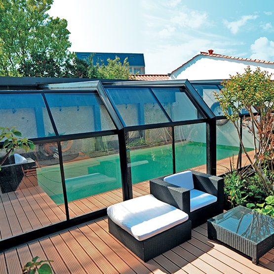 veranda telescopique pour piscine