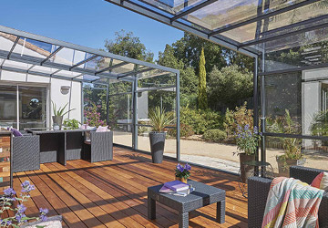 abri de jardin veranda rideau