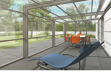 abri de jardin veranda rideau