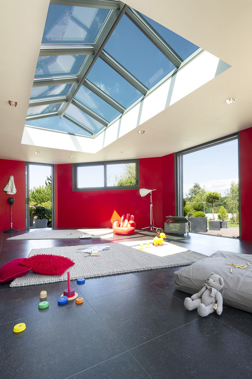veranda maison rouge