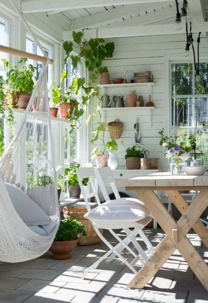 veranda dans jardin