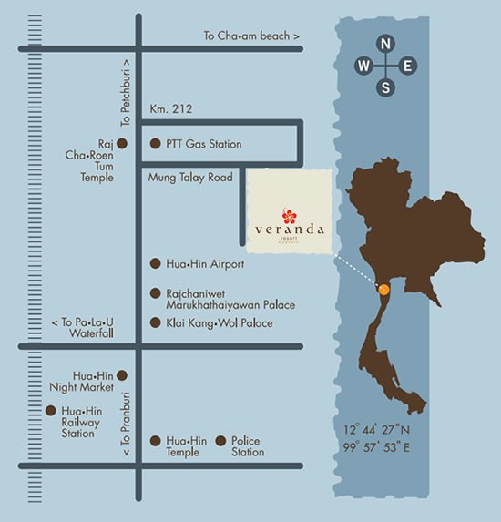 veranda resort and spa hua hin map