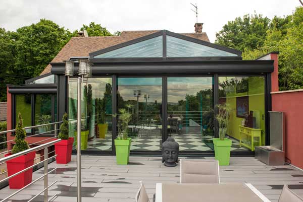 veranda maison neuve