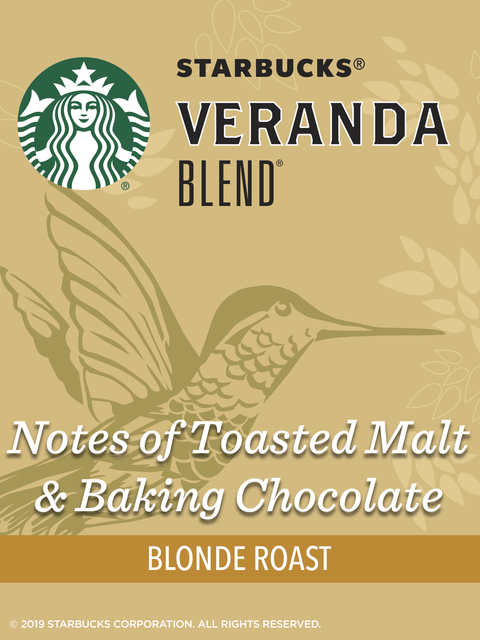 starbucks veranda blend blonde k-cup calories