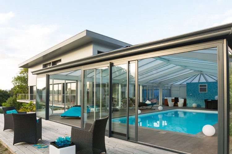 veranda terrasse piscine