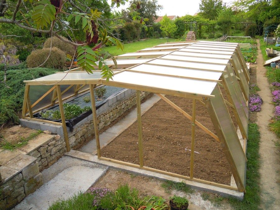 veranda bois et polycarbonate