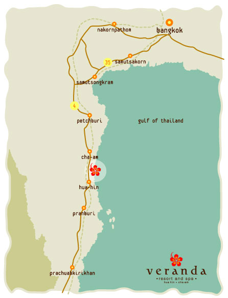 veranda hua hin map