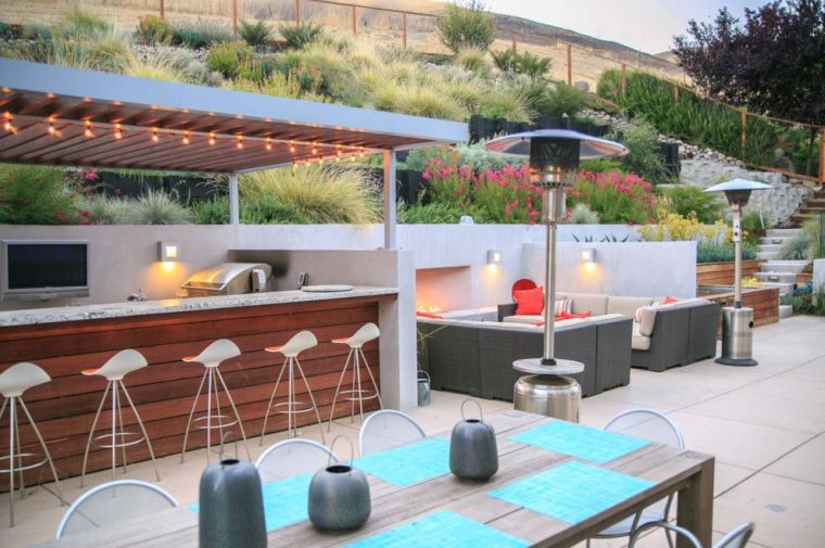 veranda dans un petit jardin