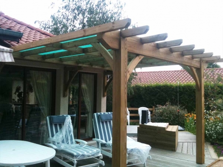 veranda ouverte en bois