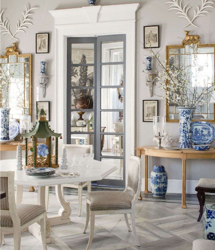 veranda magazine blue and white