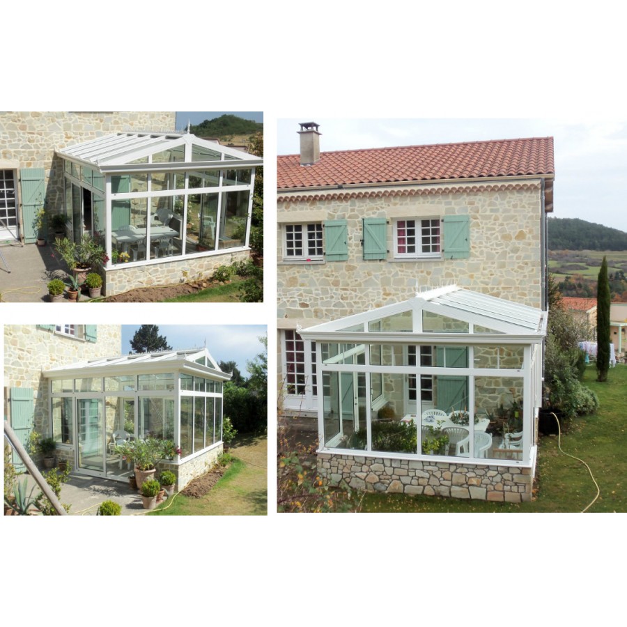 veranda aluminium et bois