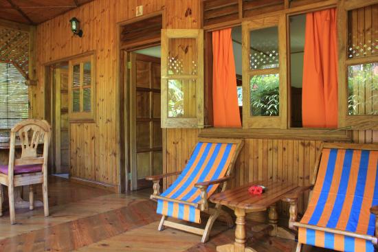 veranda bois chalet