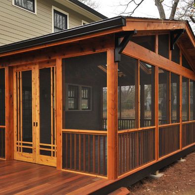 veranda en bois plan