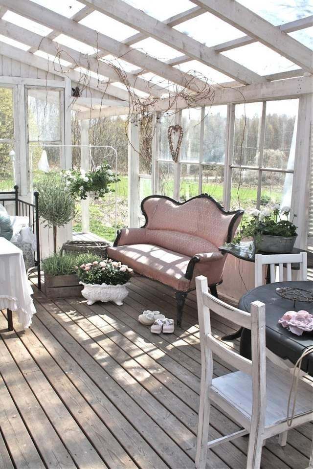 veranda jardin d'hiver bois