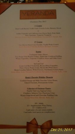 veranda menu