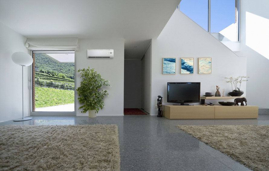 clim reversible dans une veranda