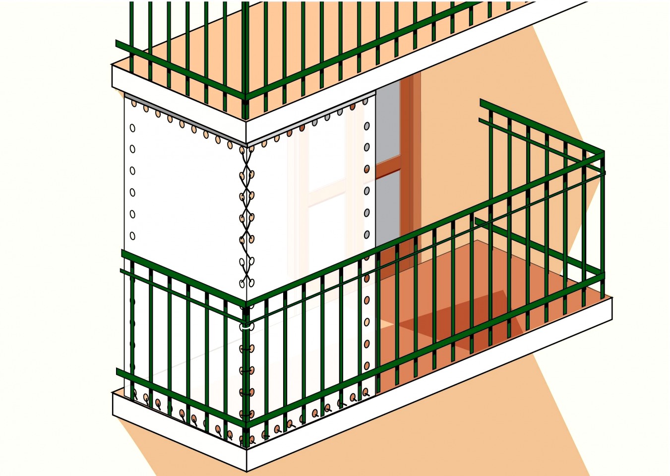 veranda balcone fai da te
